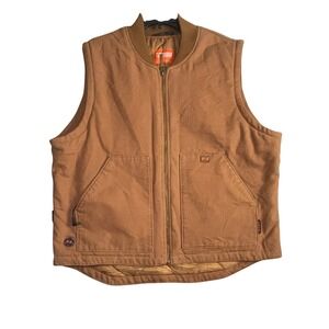 Mobile Warming Fieldsheer Heated Vest Men 2XL Brown Canvas Full Zip Workwear